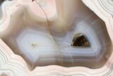 Polished Banded Agate Nodule Section - Morocco #187222-1